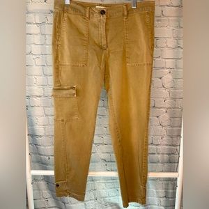 J. Jill cargo ankle pants 10P - distressed look. Beige